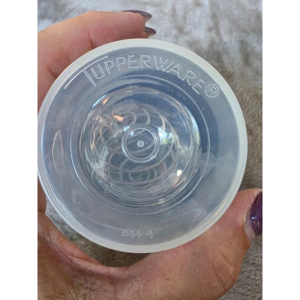 Tupperware Quick Shake Container 500ml 16oz Blue Clear 844-4 with Whisk Ball